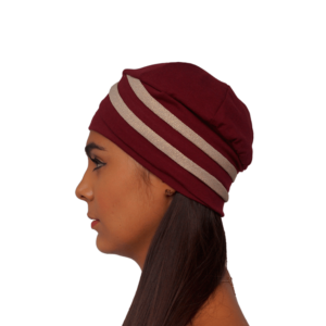 turbante cruzado vinotinto lado