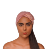 turbante trenzado rosado
