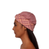 turbante trenzado rosado lado